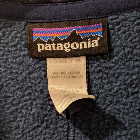 Med Patagonia fleece in cornflower blue - Picture 3 of 5